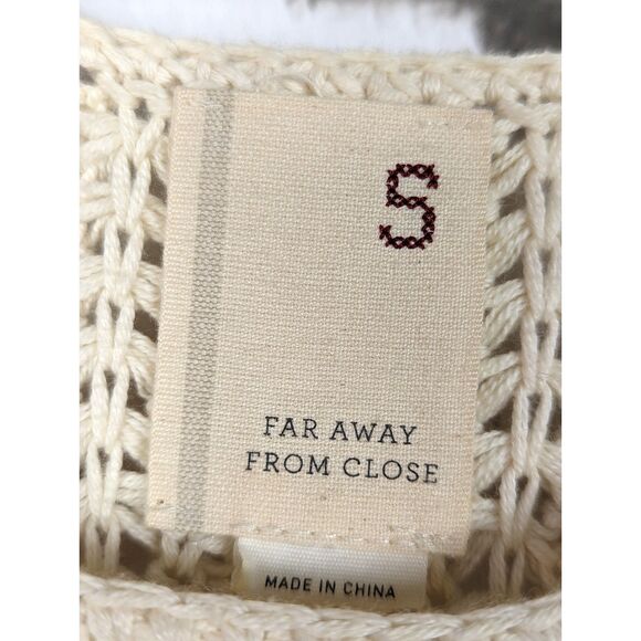 ANTHROPOLOGIE Far Away From Close Wool-Blend Crochet Knit Tank Dress Small - Picture 7 of 8